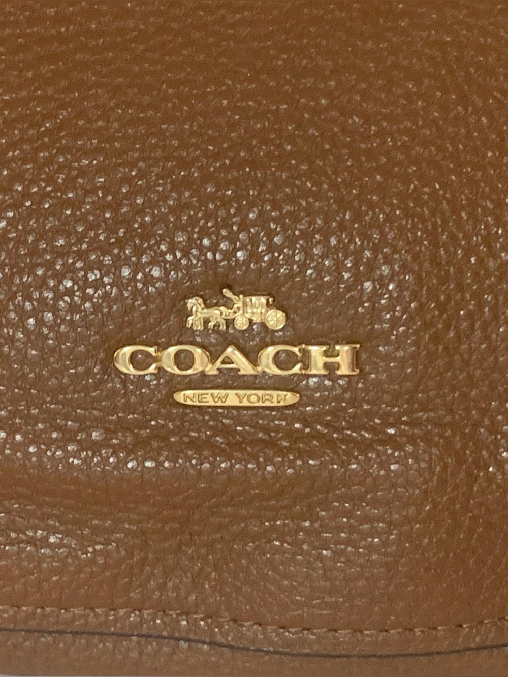 Coach Brown Pebbled Hobo Leather Shoulder Bag with Gold Hardware - Picture 2 of 10